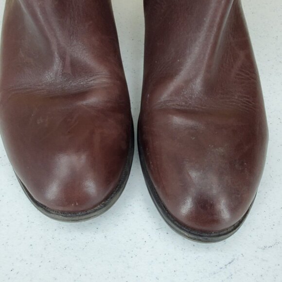 Lauren Ralph Lauren Boots Women Size 6B Brown Leather Mesi Ankle Equestrian Moto - Picture 3 of 12